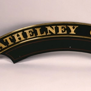 GWR nameplate for the Athelney Castle