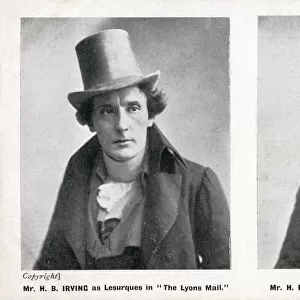 H B Irving as two characters in The Lyons Mail, Newcastle