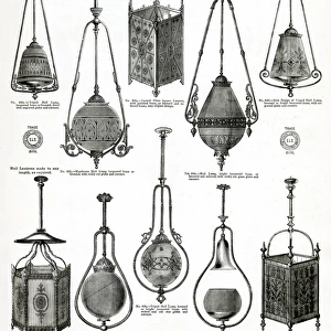 Hall, passage and verandah lamps for gas lighting 1881