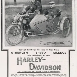 Harley-Davidson Wartime Motor-Cycle Print