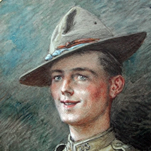 Head and shoulders oval portrait of an American Sergeant