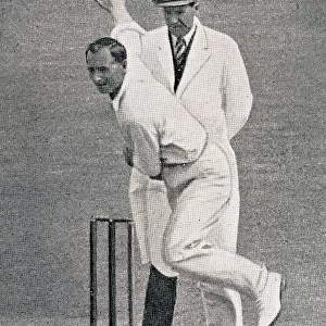 Hedley Verity bowling, F Chester as umpire