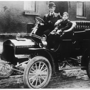 1905 Henry Ford with Son Edsel Print 1905 Henry Ford with Son Edsel Print