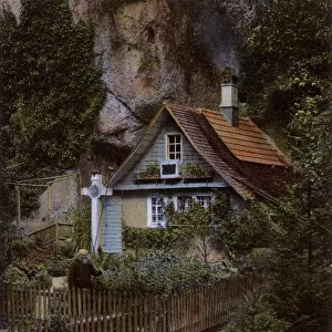 Hermit in garden of his Hermitage at Solothurn, Switzerland