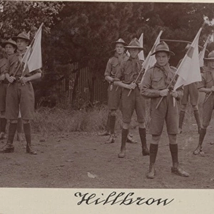Hillbrow Scout Troop, Johannesburg, with flags