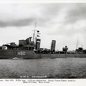HMS Crusader (H60) - a Royal Navy C-class destroyer