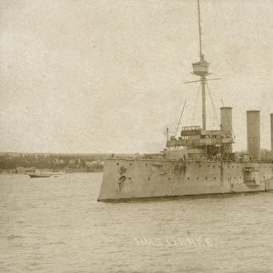HMS Drake, British armoured cruiser, WW1
