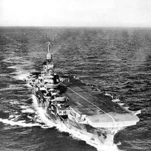 HMS Indomitable Aerial Photograph Print, 1945 HMS Indomitable Aerial Photograph Print, 1945