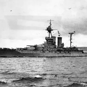 HMS Warspite Print, WW1 British Battleship HMS Warspite Print, WW1 British Battleship