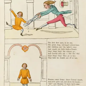 Hoffmann / Suck-A-Thumb Print, A Woodcut Illustration