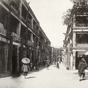 Hong Kong c. 1880s - street in the Chinese quarter