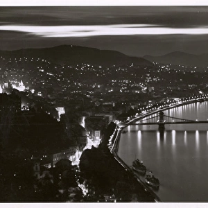 Hungary - Budapest - The Danube at night