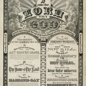 Ten Commandments Print, c1876 Ten Commandments Print, c1876