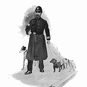 Illustration by Cecil Aldin, Spot and a policeman