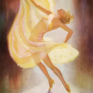 The Dancer Print in Diaphanous Yellow Dress