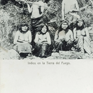 Indigenous Indians from Tierra del Fuego, Argentina