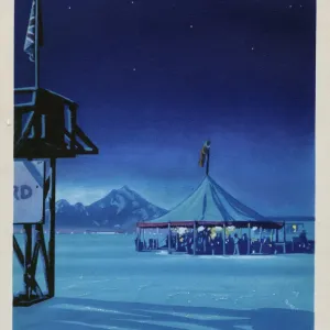 Plaines de sel de Bonneville la nuit Plaines de sel de Bonneville la nuit