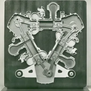 Moteur d'essence Napier Deltic, coupe transversale Moteur d'essence Napier Deltic, coupe transversale
