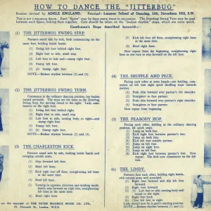 1939 Jitterbug Dance Instruction Print 1939 Jitterbug Dance Instruction Print