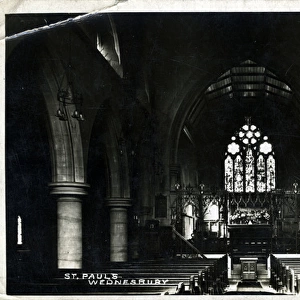 Interior of St Pauls Church, Wednesbury, Staffordshire