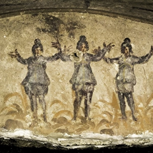 ITALY. Rome. Catacombs of Priscilla. Three Hebrews