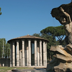 Italy. Rome. Circular Temple of Hercules Victor