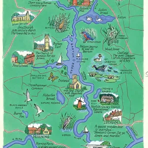 Map Print - The River Ant, Norfolk Broads by M. F. Peck Map Print - The River Ant, Norfolk Broads by M. F. Peck