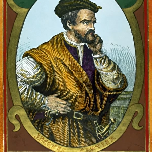 Jacques Cartier (1491A?i? 1557). French explorer. Portrait