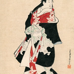 Japanese Art - Woman in flowing patterned robes