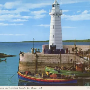 Donaghadee Lighthouse and Copeland Islands Print, Co. Down, N.I Donaghadee Lighthouse and Copeland Islands Print, Co. Down, N.I