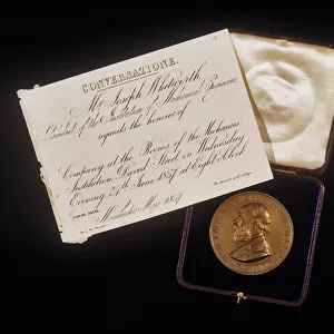 Joseph Whitworth, IMechE, medal and invitation