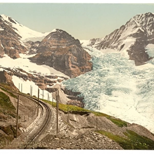 Jungfrau, railroad, Eiger and Monch, with Eiger Glacier, Ber