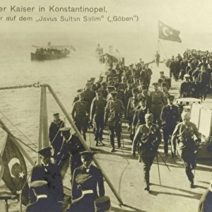 Kaiser Wilhelm on Ottoman Battle Cruiser