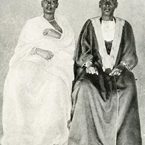 King of Bunyoro and his wife, Western Uganda, East Africa