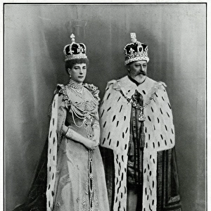 King Edward and Queen Alexandra in coronation robes