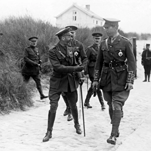 King George V and King Albert of Belgium, Western Front, WW1