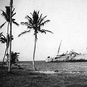 Koenig scuppered, Dar es Salaam harbour, WW1