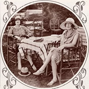 Lady Horne & Mrs O Malley-Keyes at Biarritz