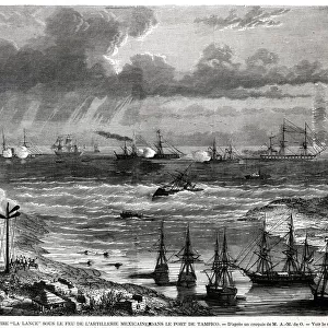 The Lance under fire at the port of Tampico