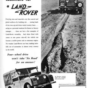 1955 Land Rover Advertisement Print 1955 Land Rover Advertisement Print