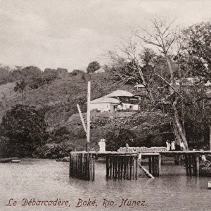 Landing stage at Rio Nunez (Nunez River) in Bok鬠Guinea