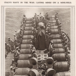 Laying mines, Italian navy, World War One