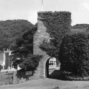 Medieval Print of Lee Abbey's Entrance in North Devon Medieval Print of Lee Abbey's Entrance in North Devon