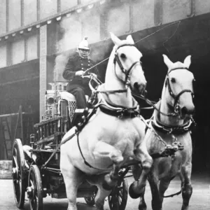 LFB horse drawn steamer at modern LFB review