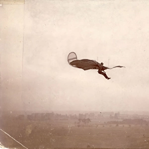 Lilienthal gliding from an artificial hill