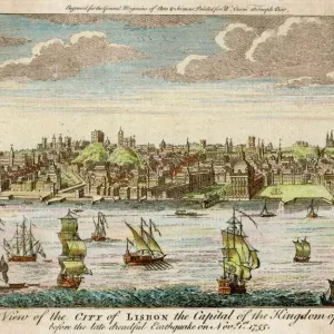 Lisbon Print: A Seaside View Before the 1755 Earthquake Lisbon Print: A Seaside View Before the 1755 Earthquake