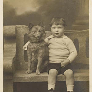 Little Boy and Pet Dog