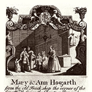 London Trade Card - Mary & Ann Hogarth, Clothes Shop