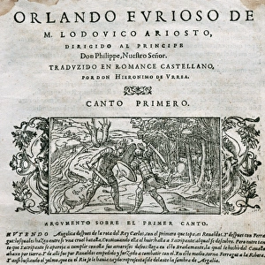 Ludovico Ariosto (1474 1533) Italian poet. Orlando Furios
