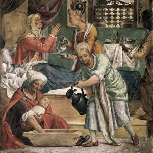LUINI, Bernardino (1480-1532). Nativity of Mary